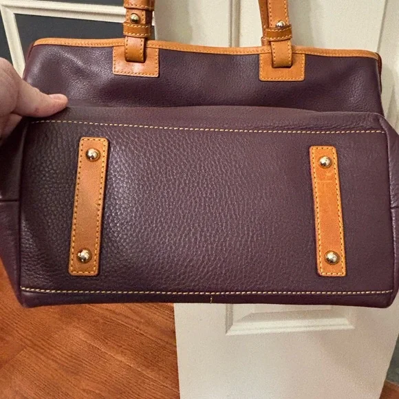 Dooney and Bourke Plum Pebble Grain Tote - Picture 3 of 5
